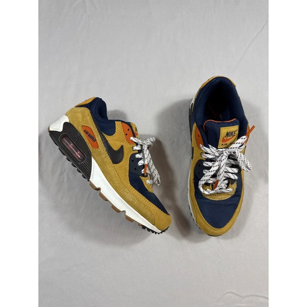 Nike Air‎ Max 90 Gold Navy Orange DZ5175-200 Mens 8